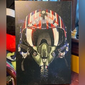 Maverick Pilot Helmet Canvas Art
